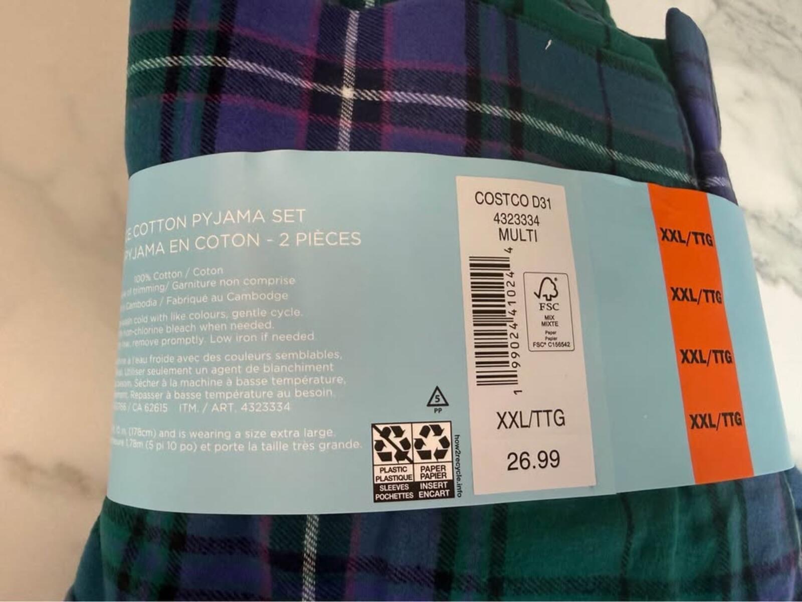 Bed Head Pajamas XXL Plaid Cotton 2-Piece Set