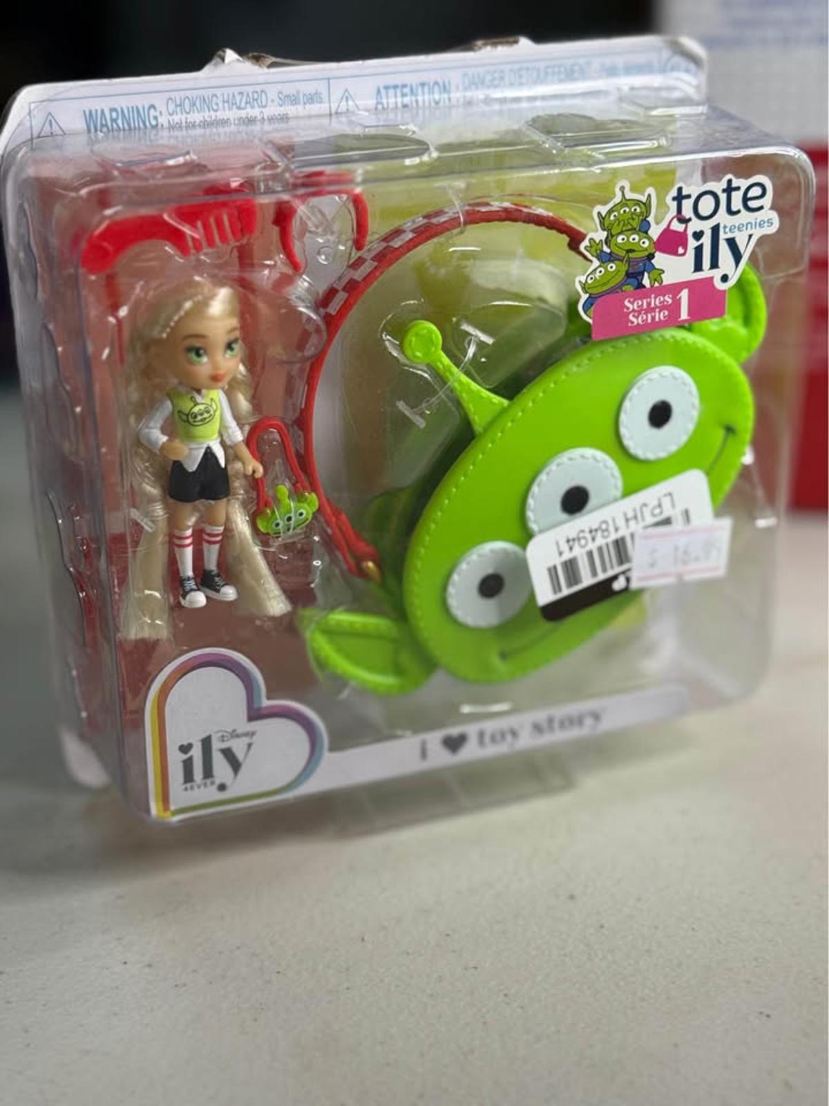 New Disney ily tote teenies Toy Story Alien Doll Purse Set Series 1