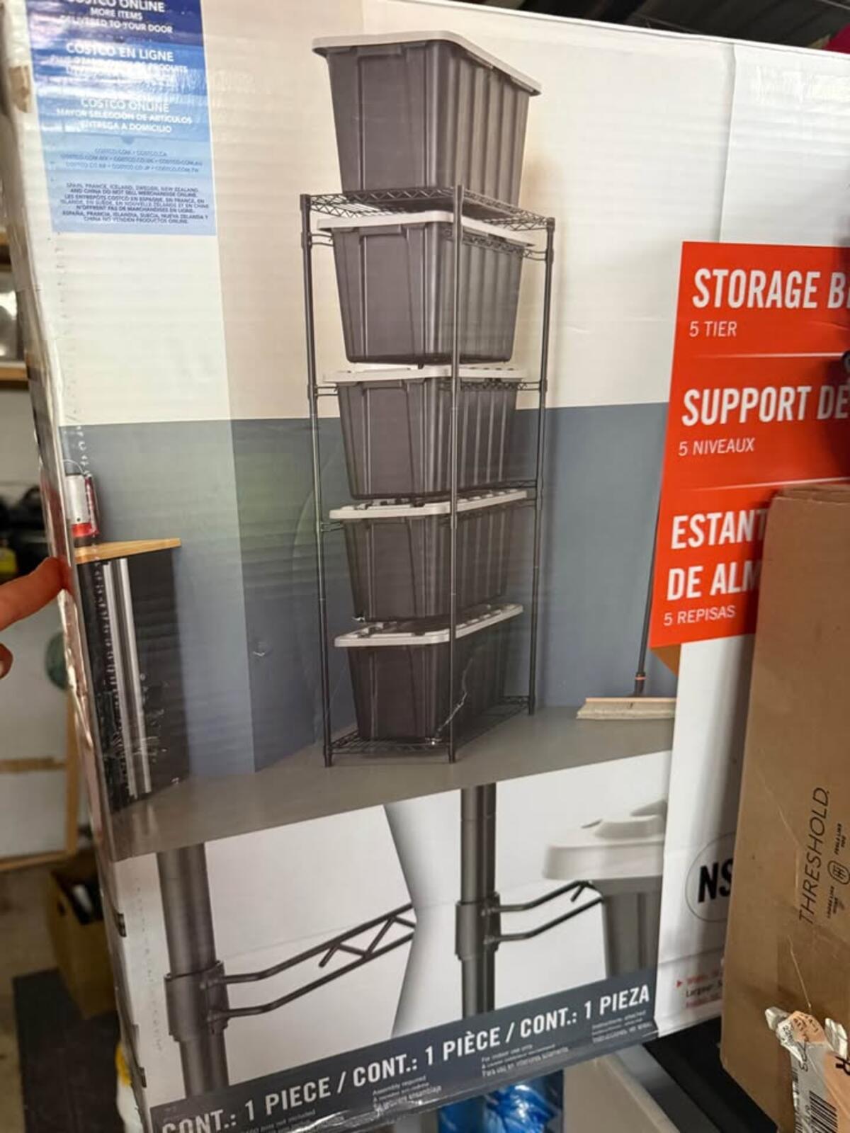 Trinity 5-Tier Storage Bin Rack