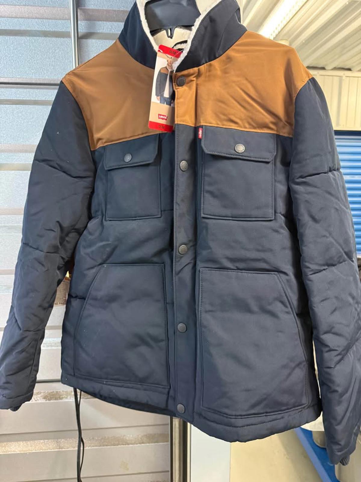 Levi's Med Two-Tone Puffer Jacket with Sherpa Collar