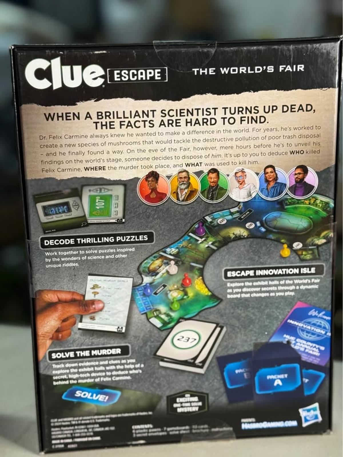 Hasbro Gaming Clue Escape The World's Fair Mystery Board Game