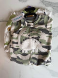 Carter's 3m Baby Sleep & Play Outfits - Dino Camo & Animal Print 2 Pack