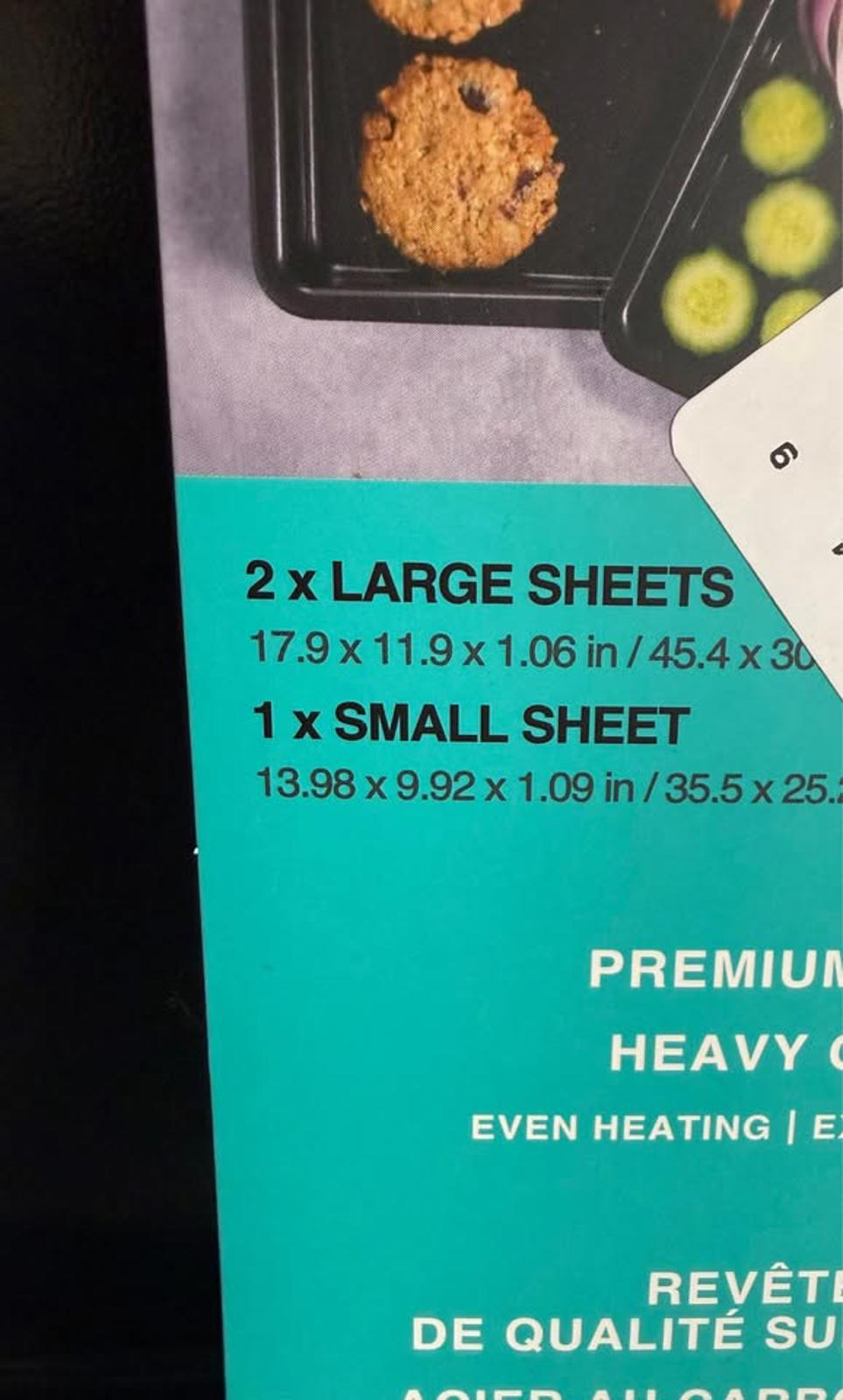 Baker's Secret 3-piece Non-Stick Baking Sheets Set (2 Large, 1 Small)