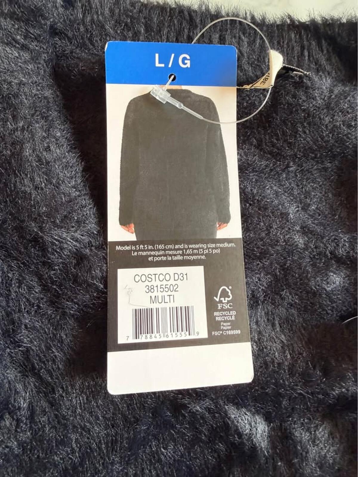 Black Fluffy Sweater Large