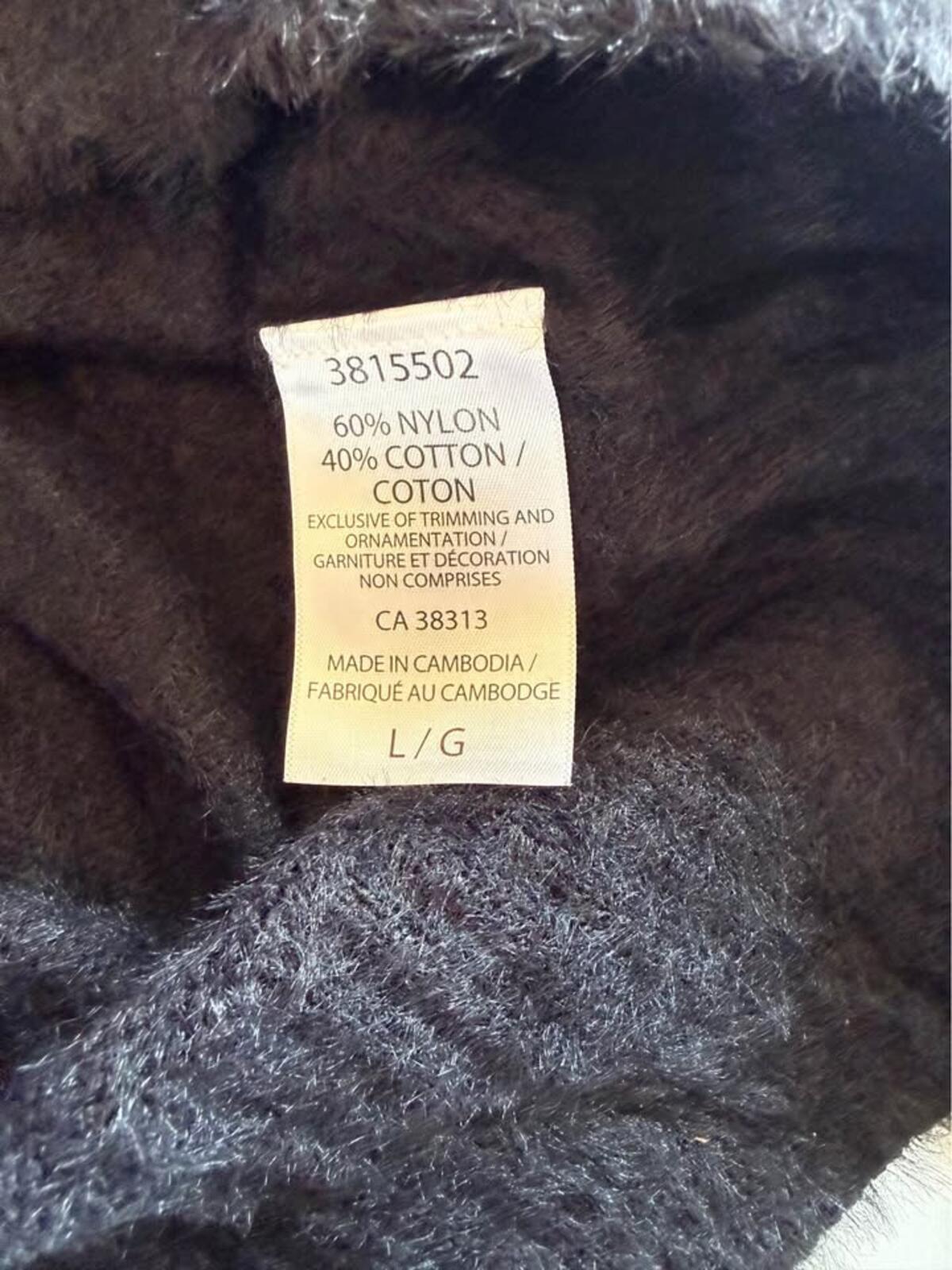 Black Fluffy Sweater Large