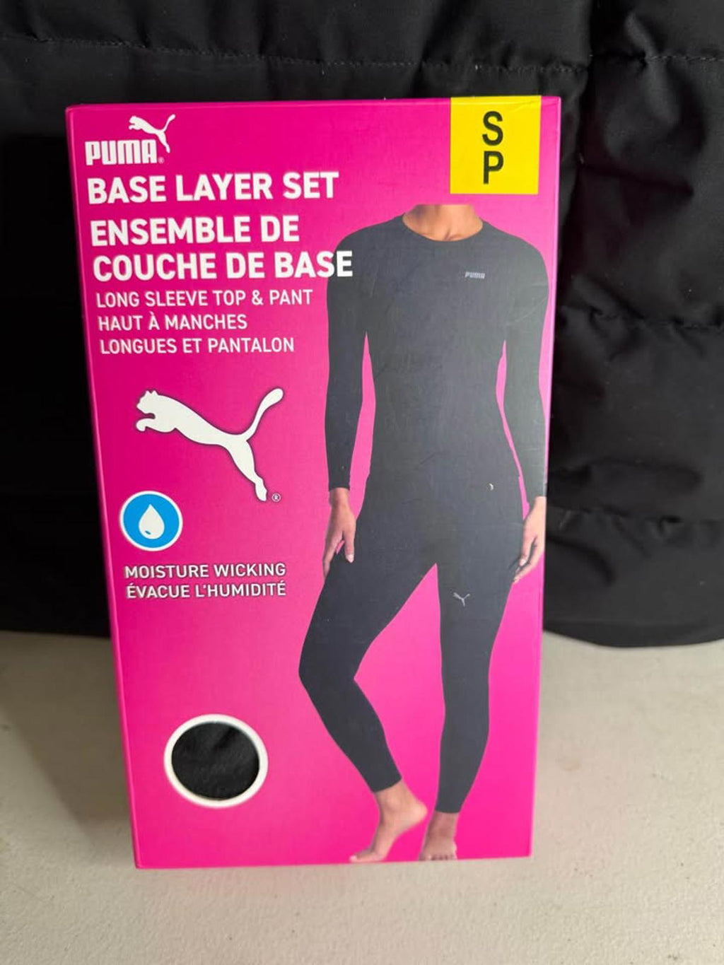 Puma Black Base Layer Set Small Thermal Activewear