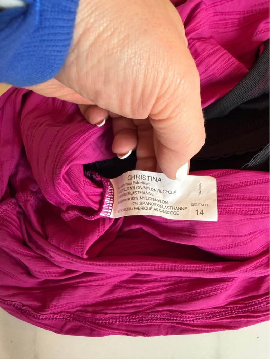 Christina Two-Piece Tankini Swimsuit Size 14