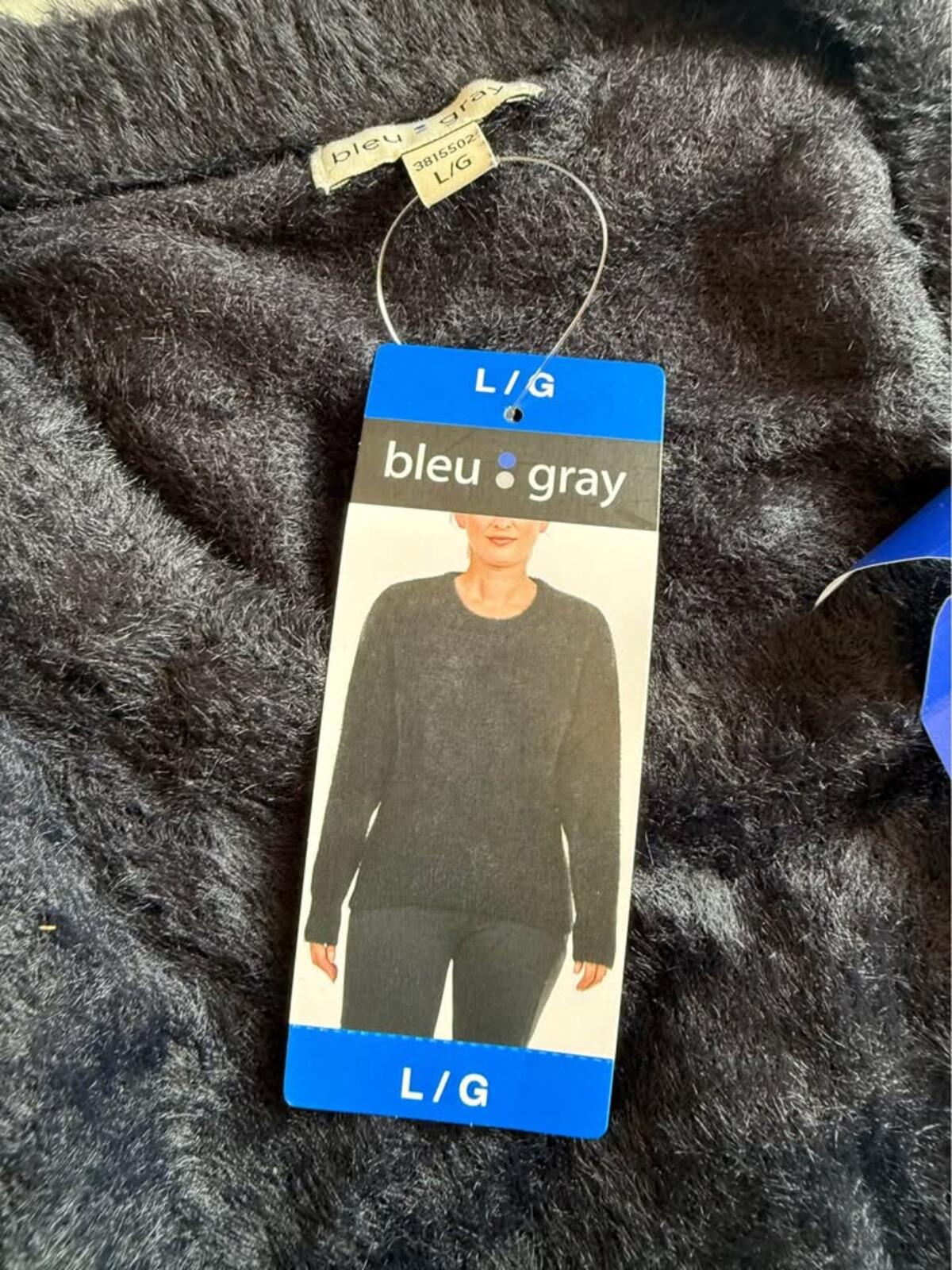 Black Fluffy Sweater Large