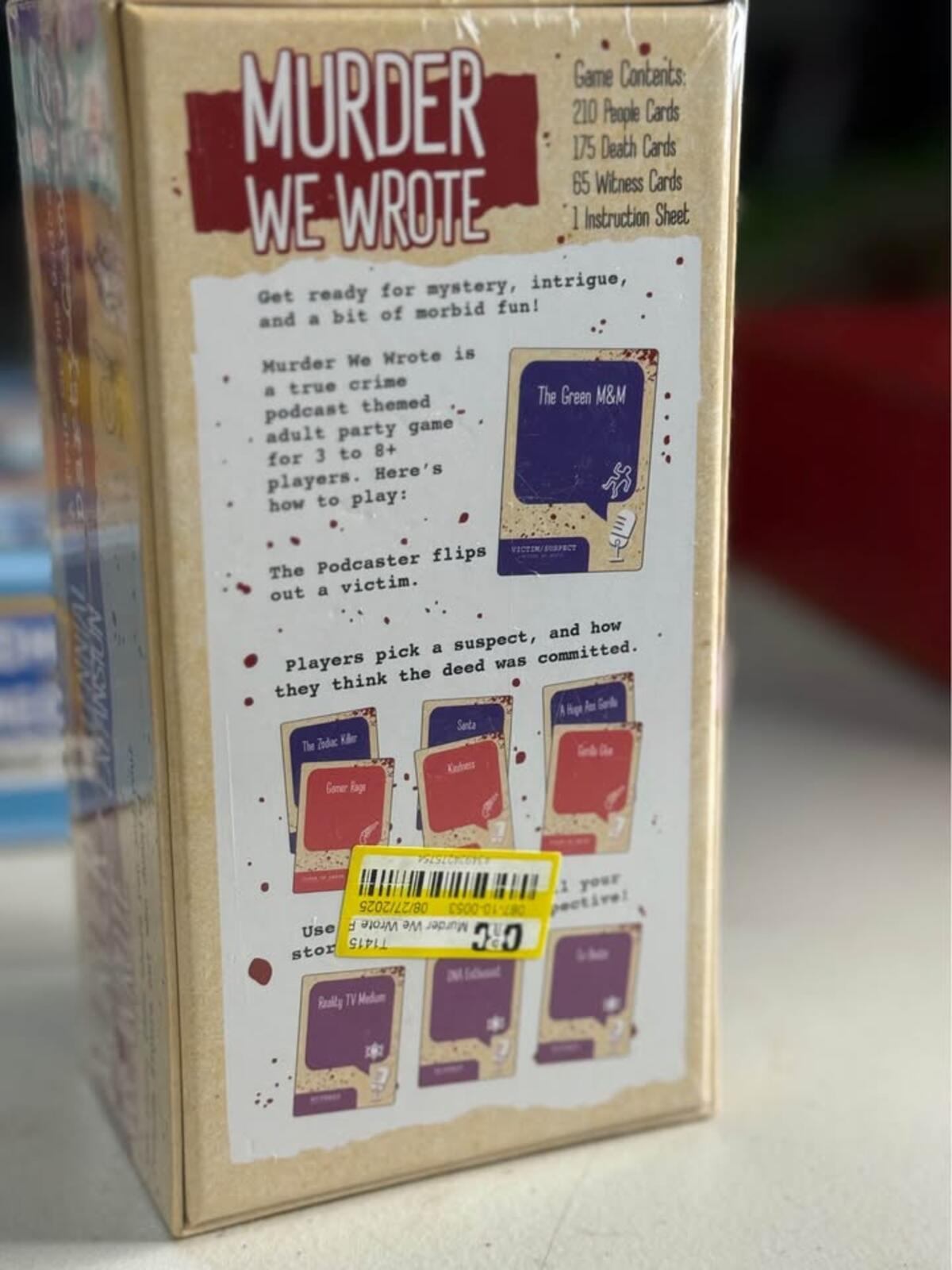 Murder We Wrote True Crime Podcast Party Game