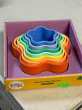 Giggle Scope Rainbow Silicone Cup Stacker baby toy