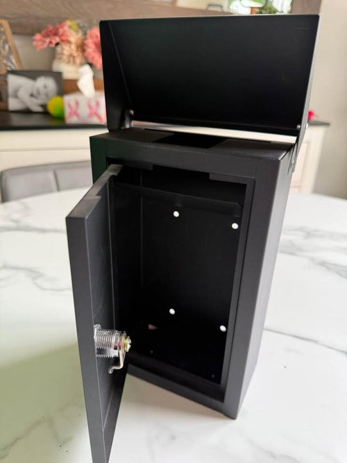 ADIRoffice Black Metal Drop Box