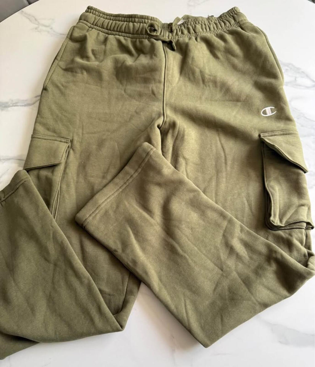 New Champion Olive Green Cargo Sweatpants M/M