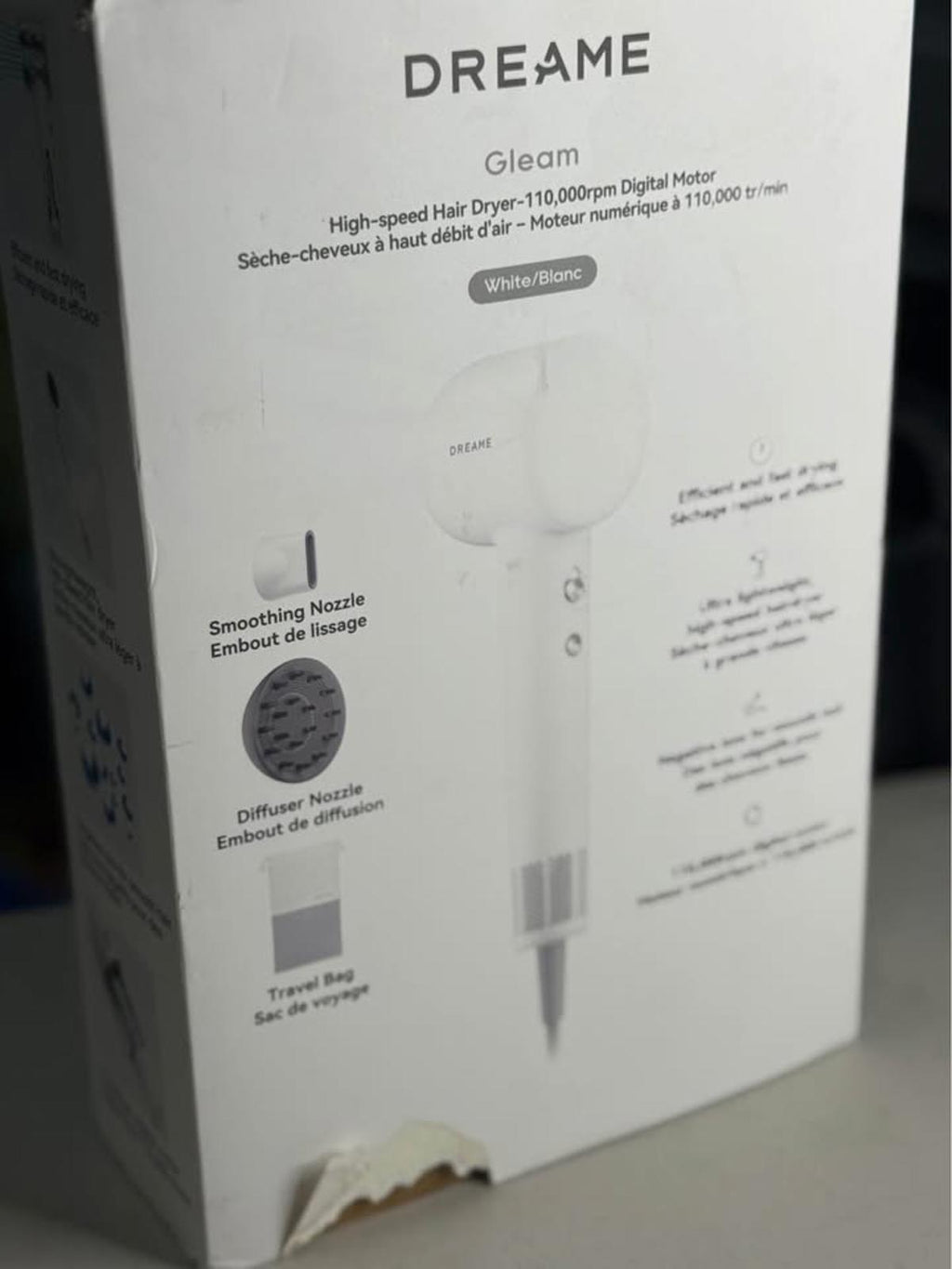 DREAME Gleam High-speed Hair Dryer White