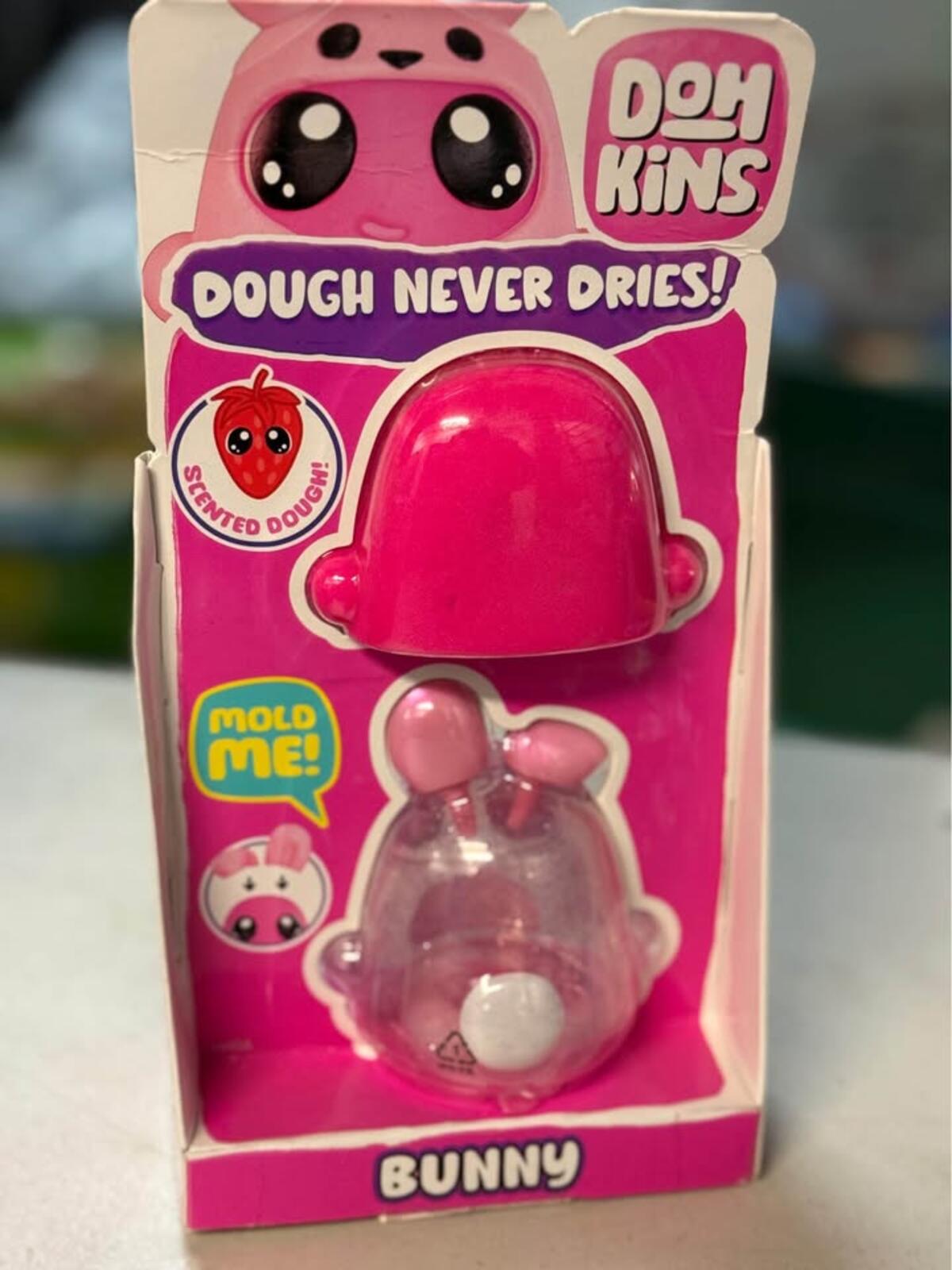 Doh Kins Bunny Scented Dough New in Box