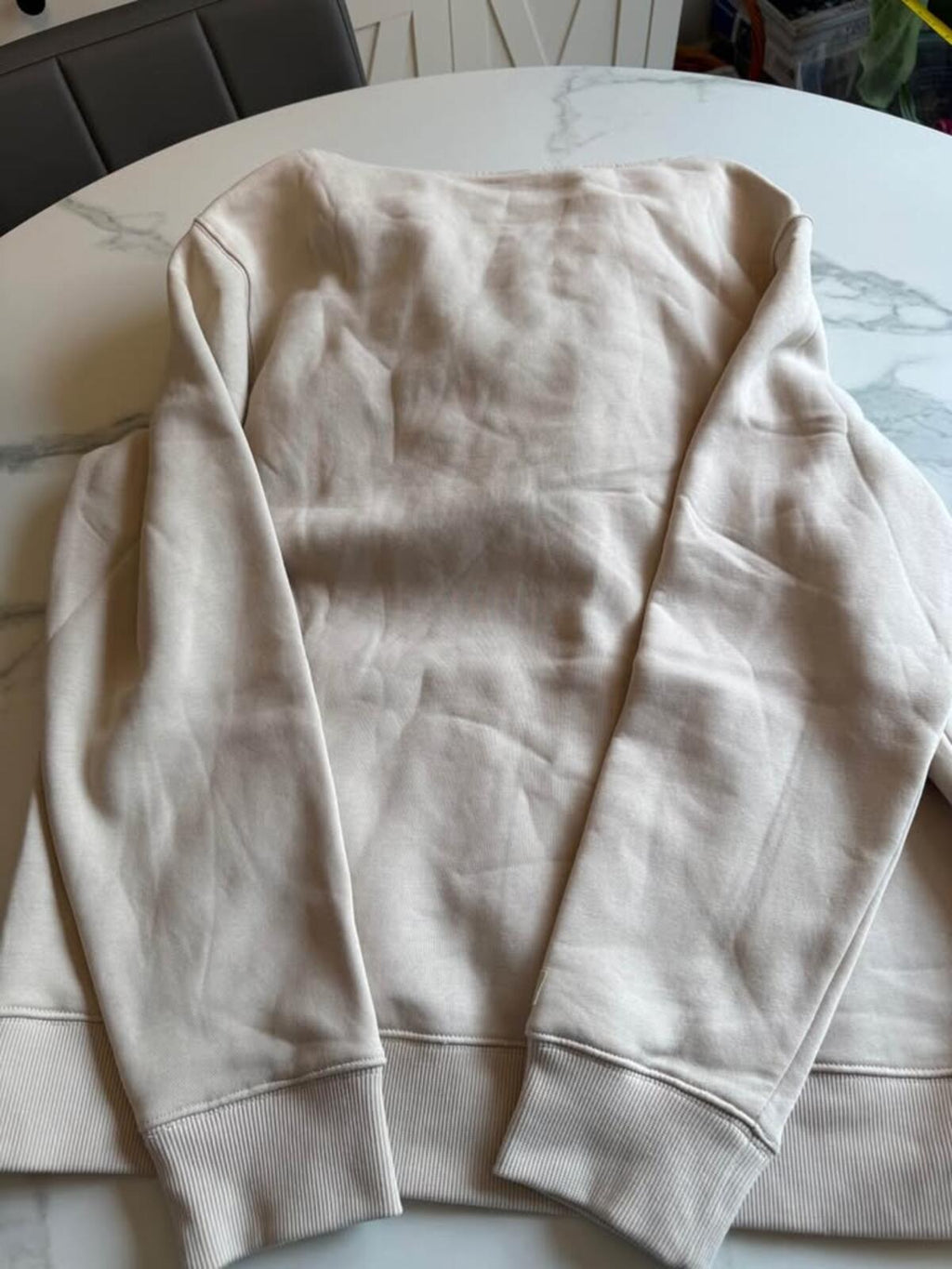 Kirkland Signature Unisex Logo Hoodie Beige Men's M Ladies' L