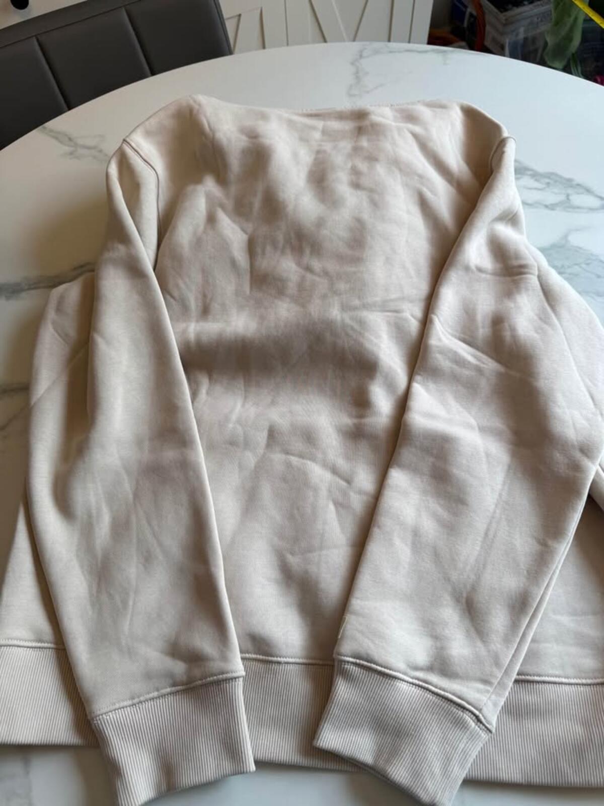 Kirkland Signature Unisex Logo Hoodie Beige Men's M Ladies' L