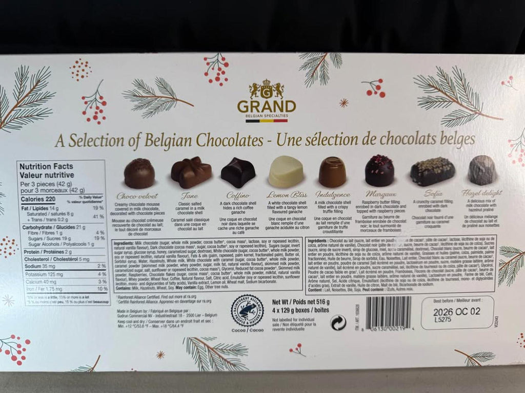 GRAND Belgian Specialties Chocolates 4 Gift Boxes