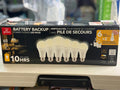 Globe Battery Backup Power Outage LED Bulbs - 6 Pack + 2 Sockets