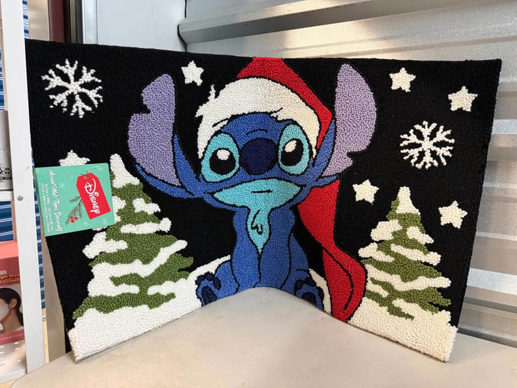 Disney Stitch Christmas Accent Mat Rug 22.5in x 38in