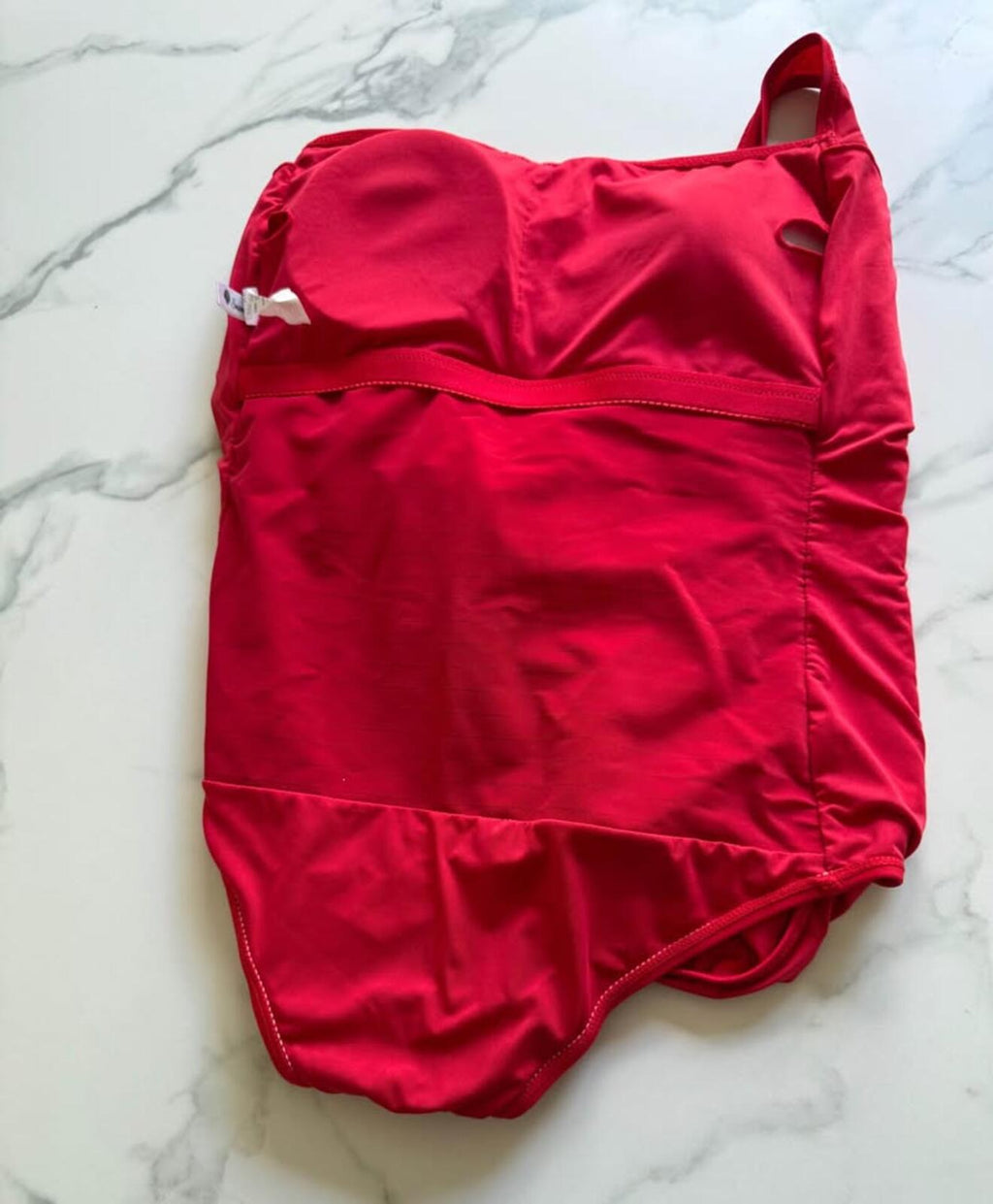 Women’s red bathing suit with tummy control. Size XL