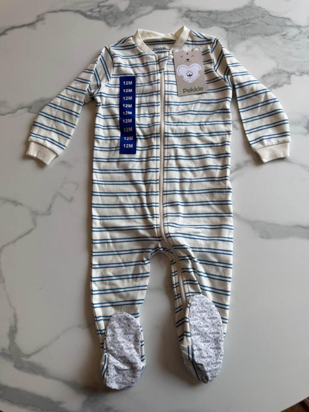 Pekkle Baby Footed Sleeper 12M