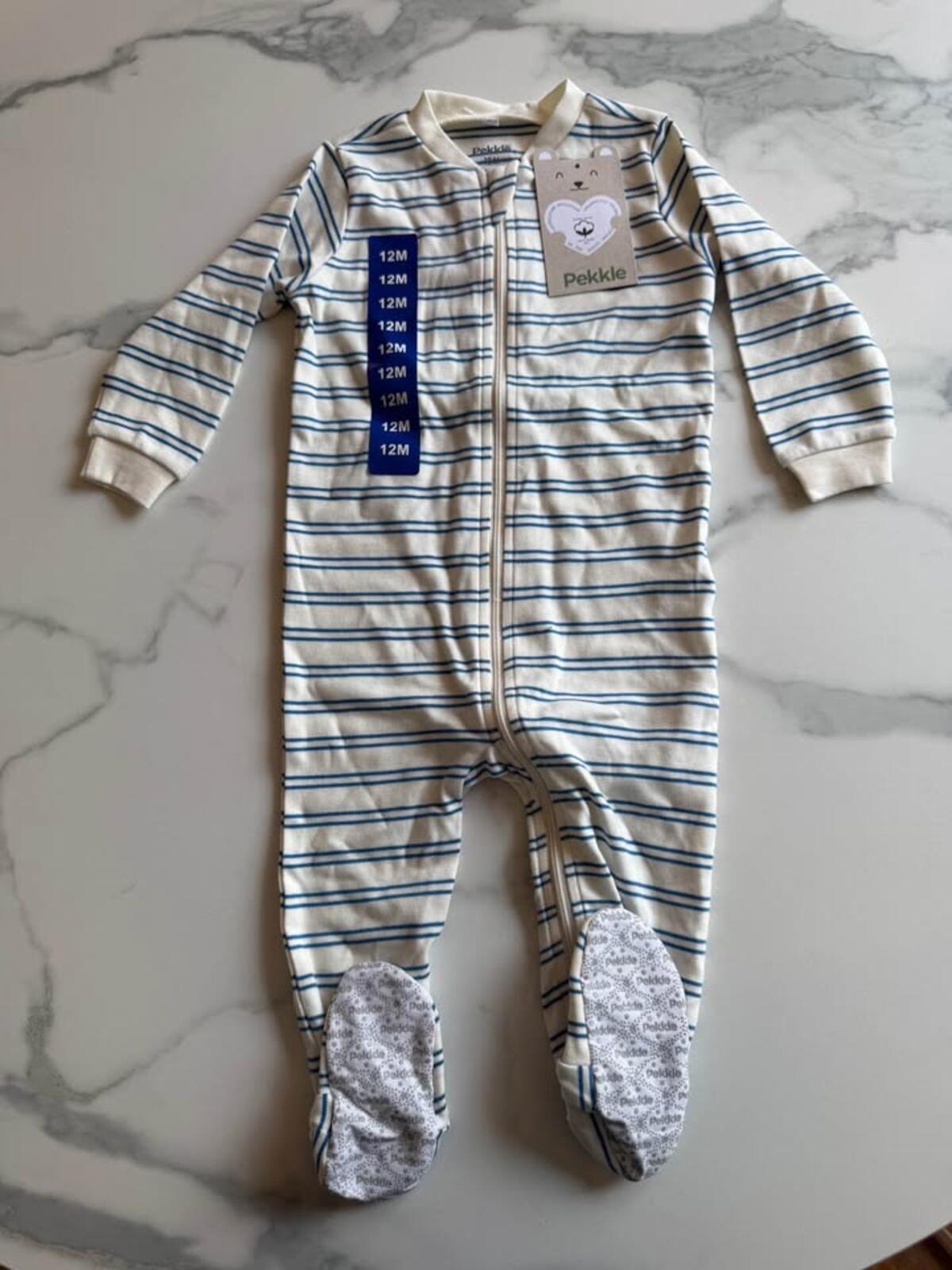 Pekkle Baby Footed Sleeper 12M