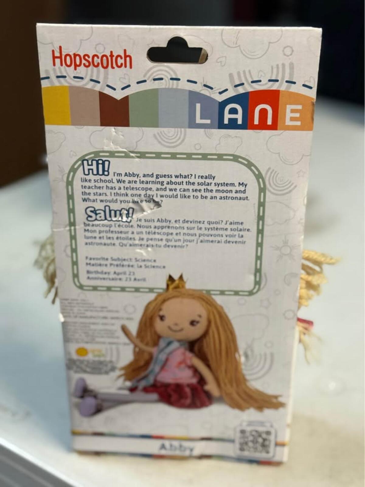 Hopscotch Lane Abby Princess Plush Doll with Crown Rainbow Shoes