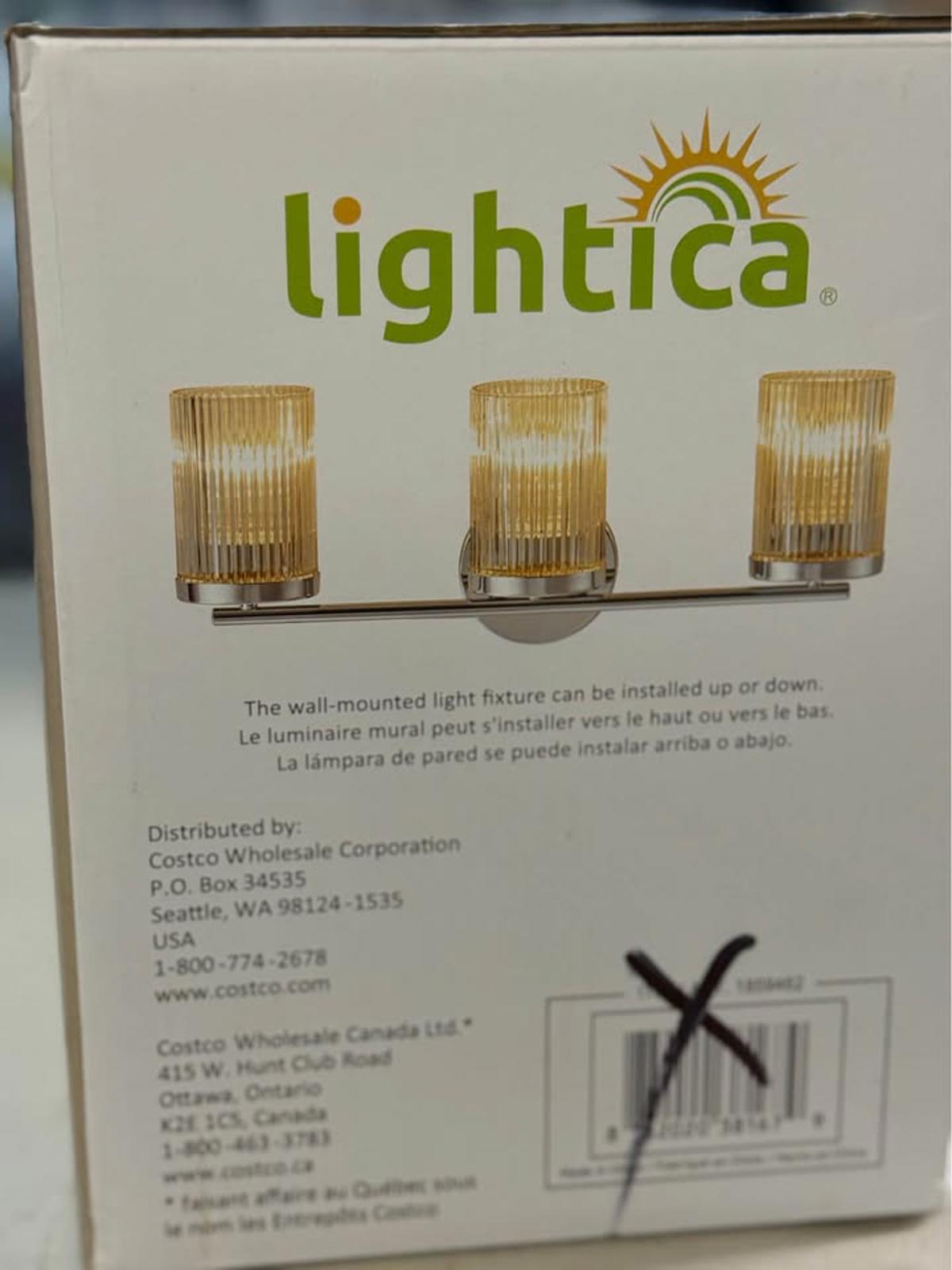 Luca Lightica 3 Light Vanity Bar Light Fixture