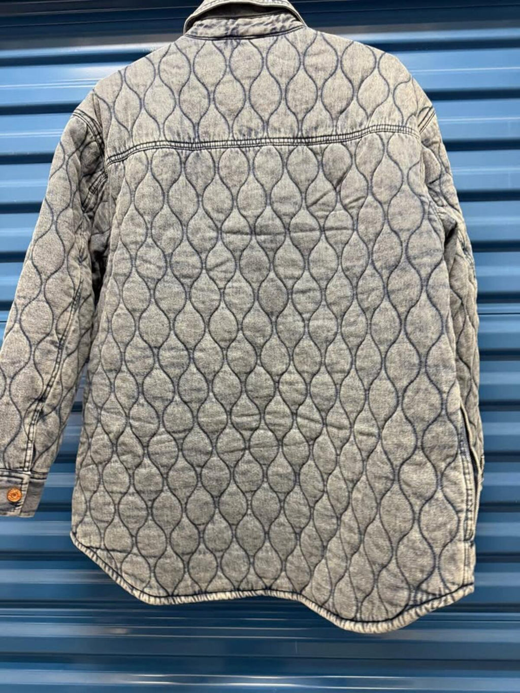 Light Wash Quilted Denim Shacket M/M