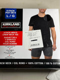Kirkland Signature Men's Crew Neck Tees 6-Pack L/G Black
