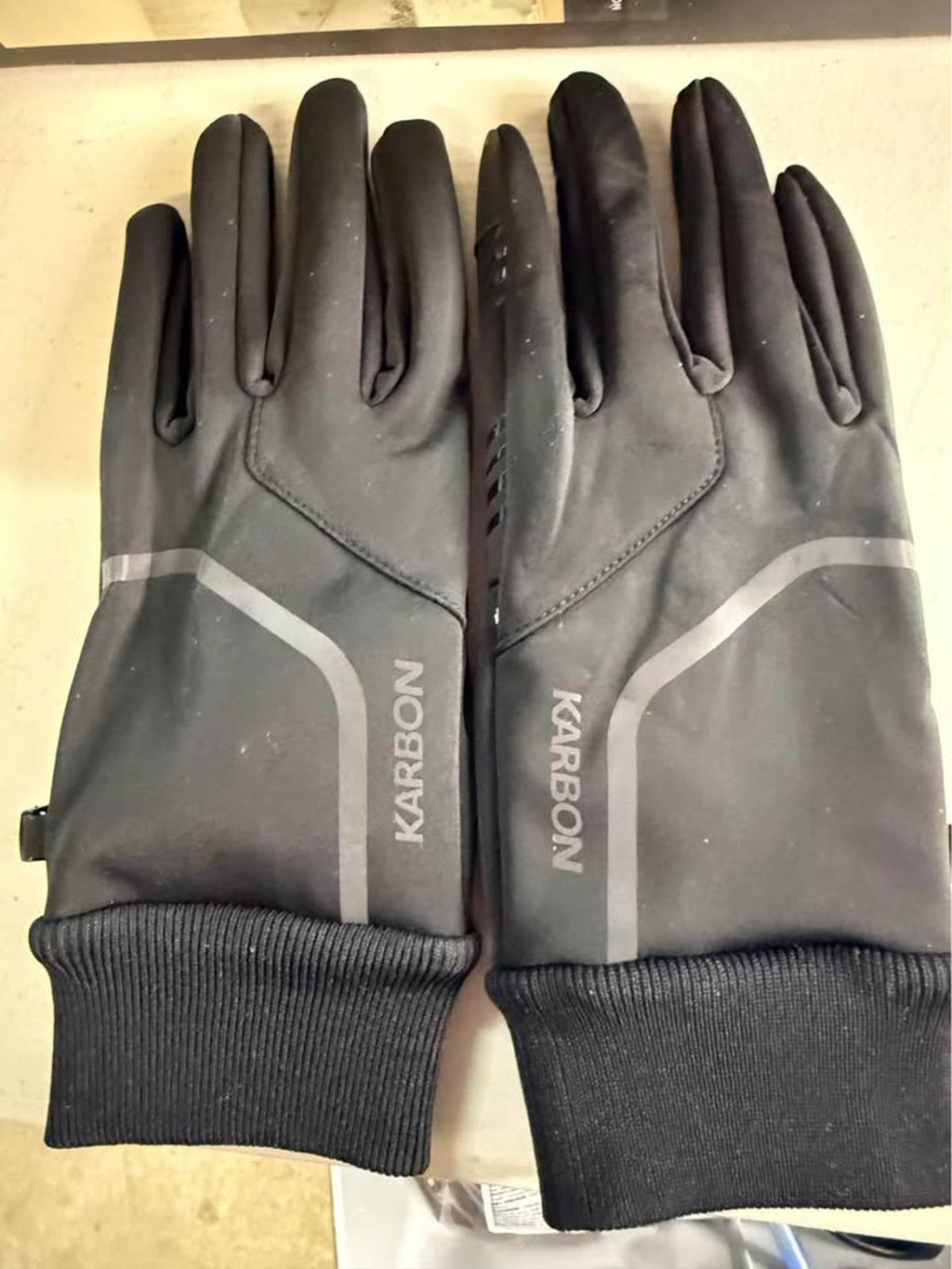 Karbon Black Winter Ski Gloves L/G