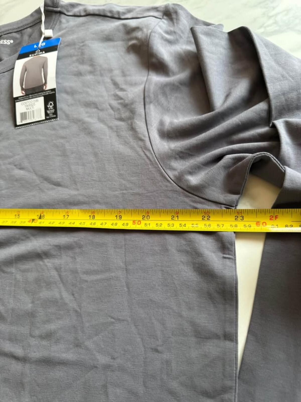 ROUGH DRESS Grey Long Sleeve T-Shirt Large