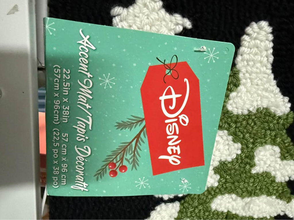 Disney Stitch Christmas Accent Mat Rug 22.5in x 38in