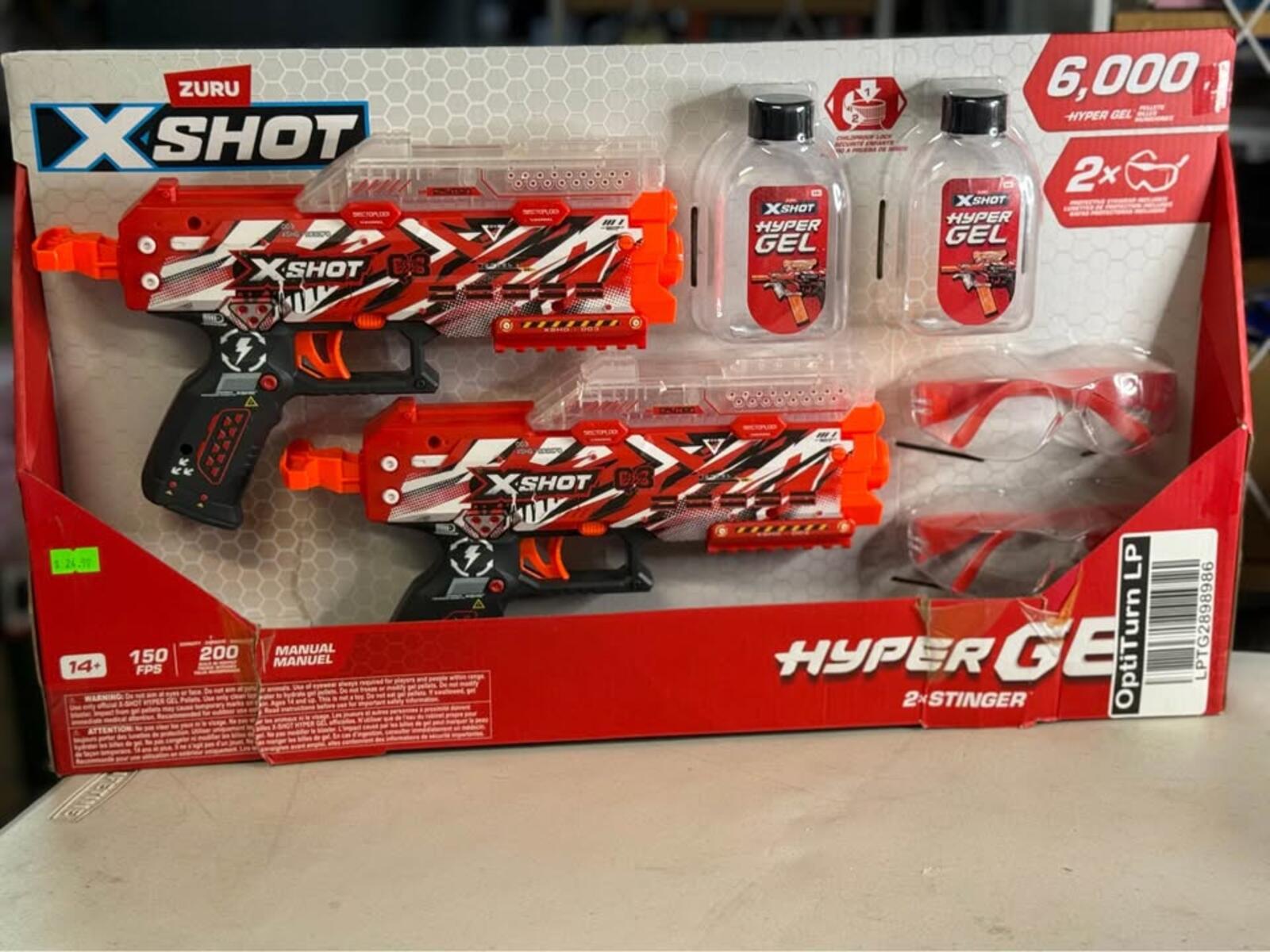 New ZURU X-Shot Hyper Gel 2-Stinger Blaster Set gel blasters