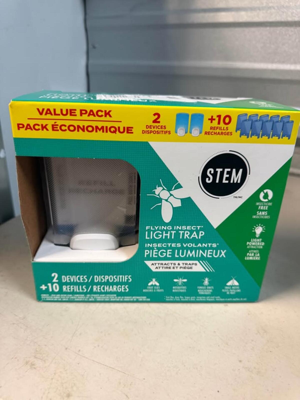 STEM Flying Insect Light Trap Value Pack - 2 Devices + 10 Refills
