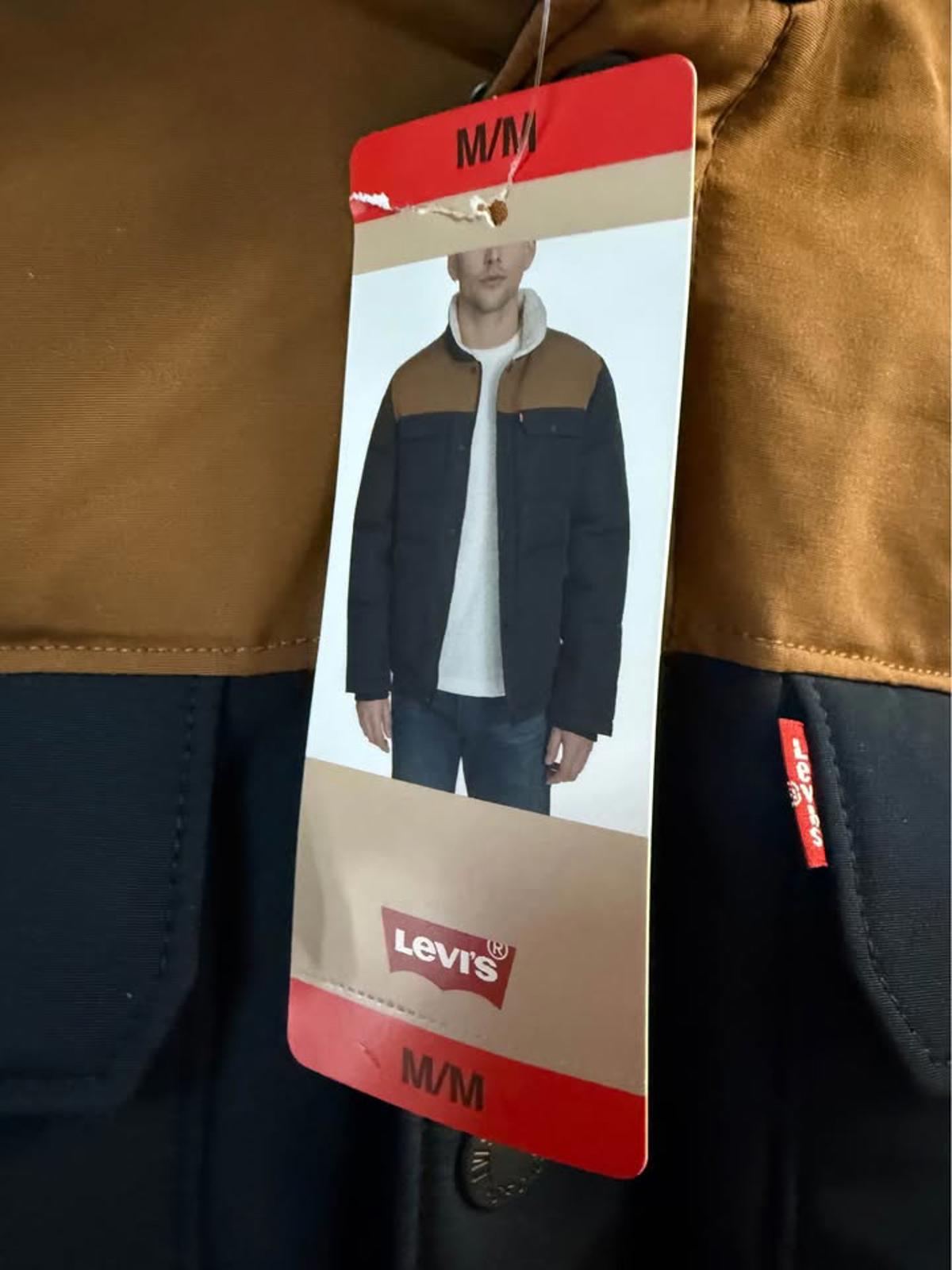 Levi's Med Two-Tone Puffer Jacket with Sherpa Collar