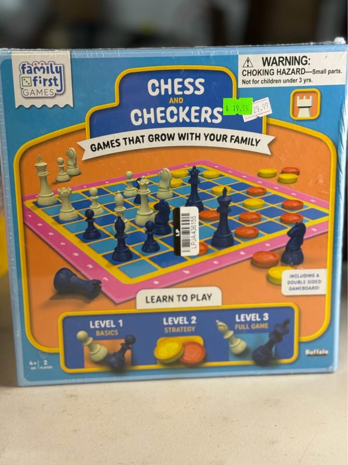 Family First Games Buffalo Chess and Checkers 3 Levels of Play