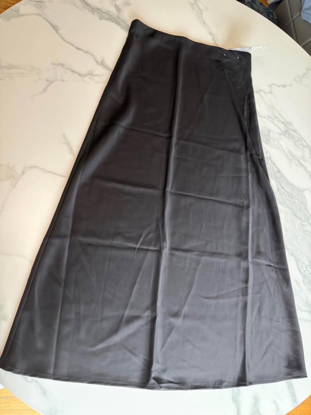 matty m black satin skirt XS