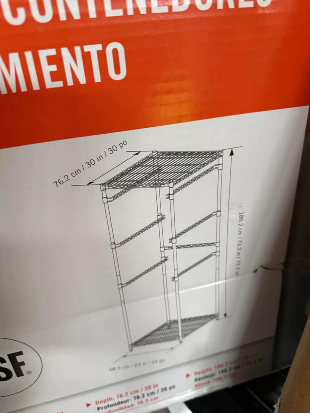 Trinity 5-Tier Storage Bin Rack