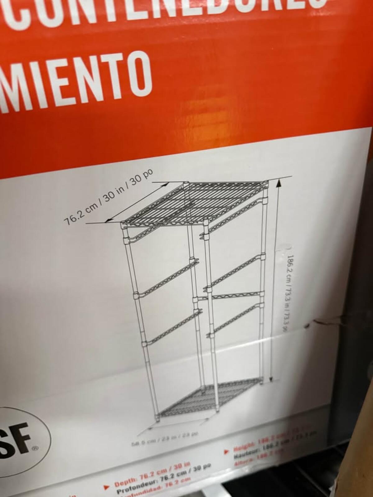 Trinity 5-Tier Storage Bin Rack