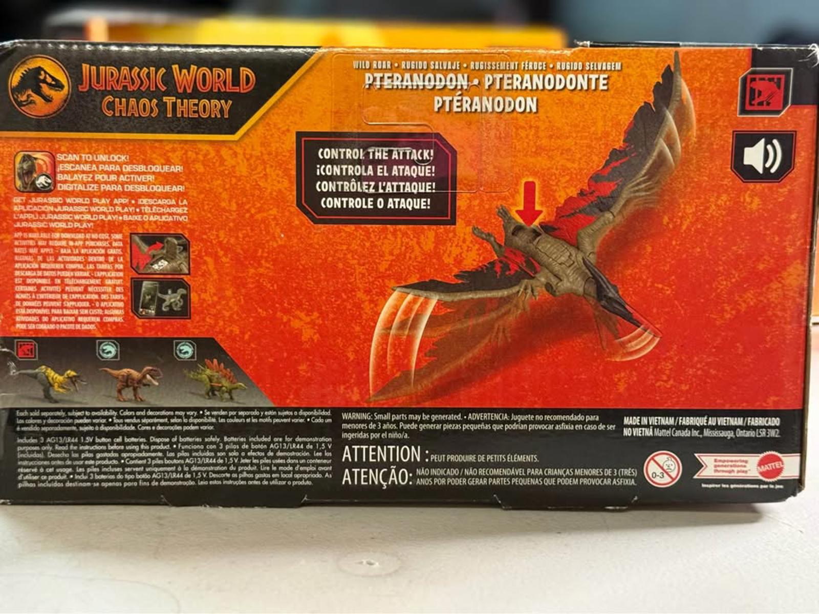 Jurassic World Chaos Theory Wild Roar Pteranodon Action Figure