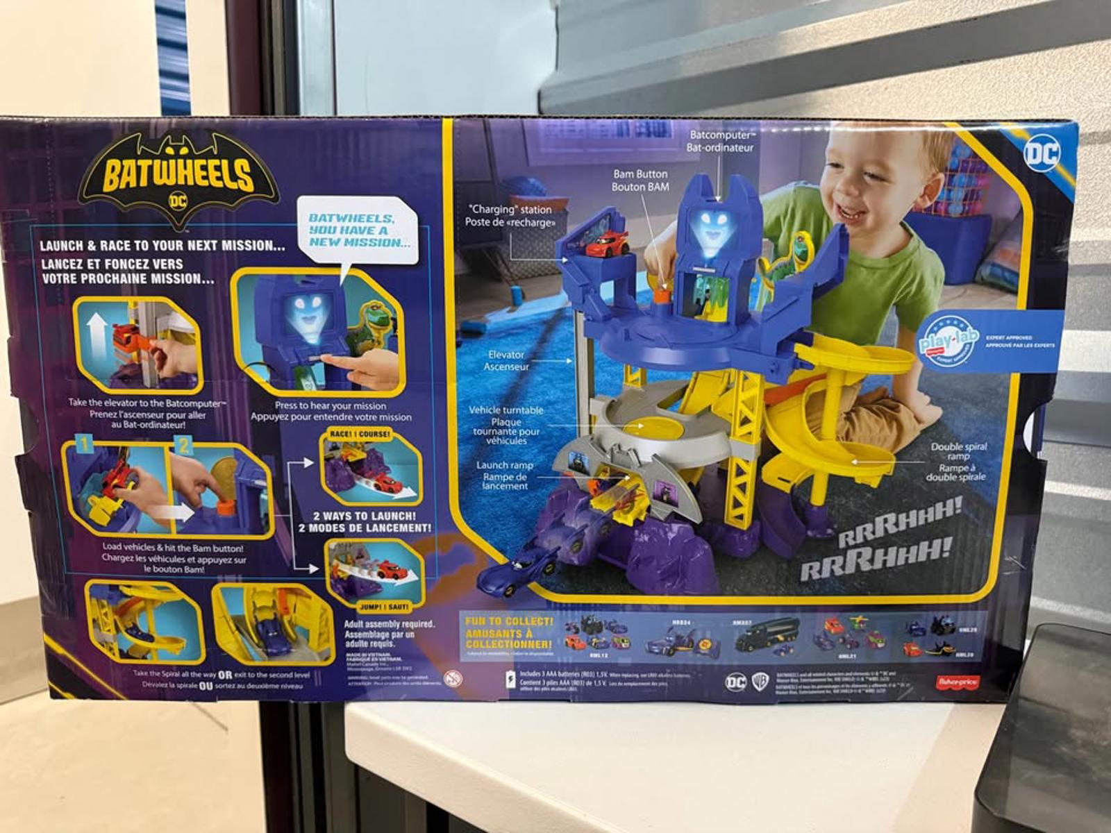 Fisher-Price Batwheels Launch & Race Batcave Playset w Cars