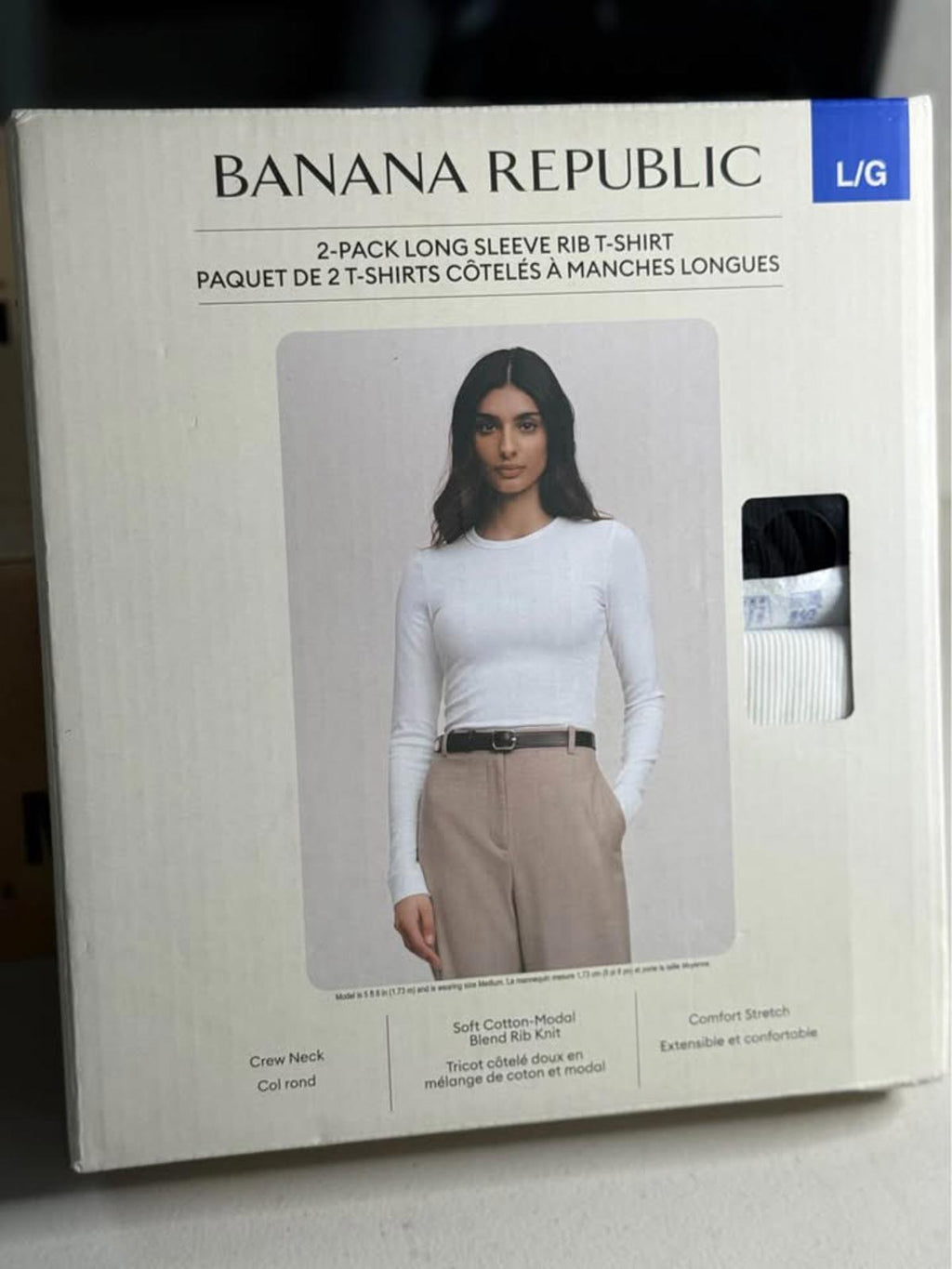 Banana Republic 2-Pack Long Sleeve Rib T-Shirts L/G