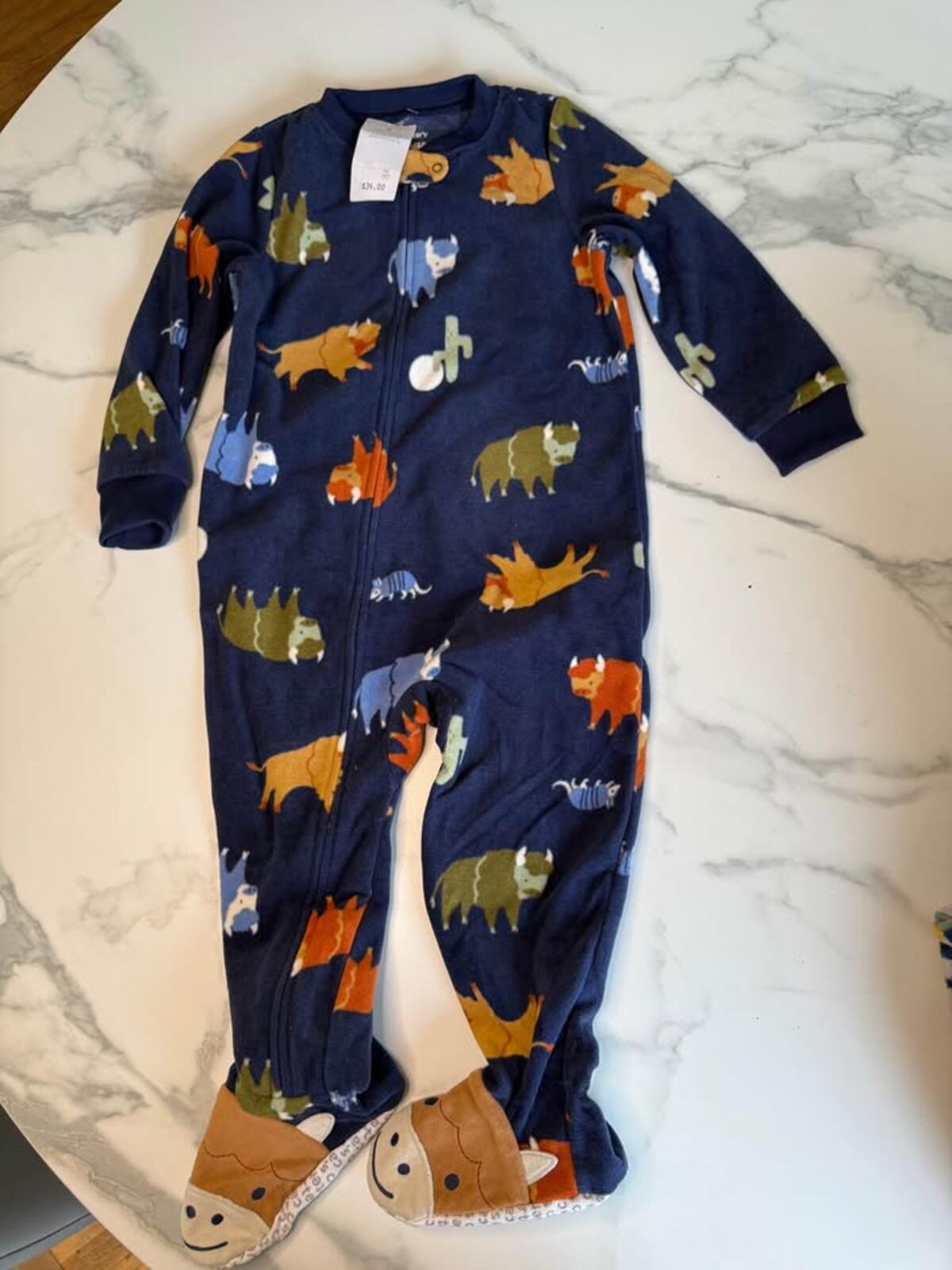 Carter's 2T Baby Footed Sleeper Pajama Animal Print