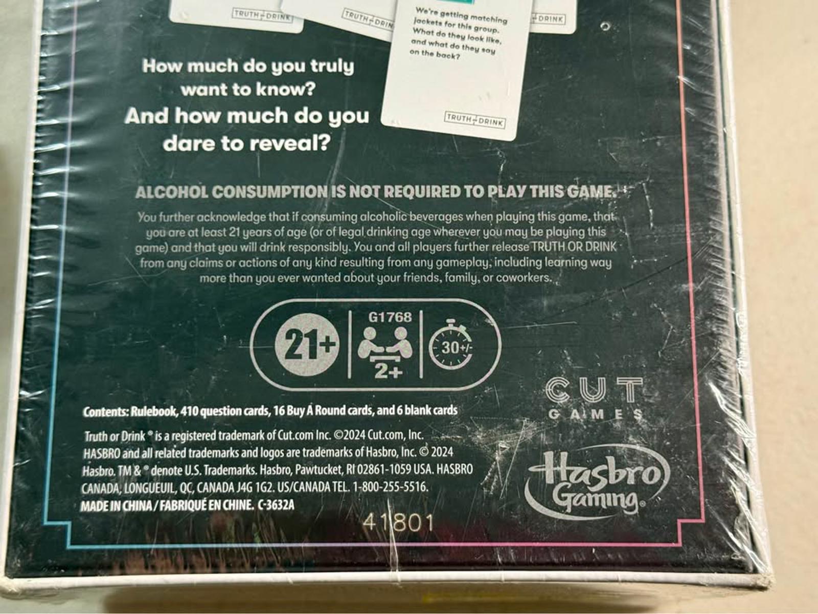 Truth or Drink Second Edition Party Game by CUT GAMES
