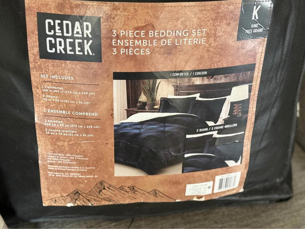 Cedar Creek King 3 Piece Bedding Set