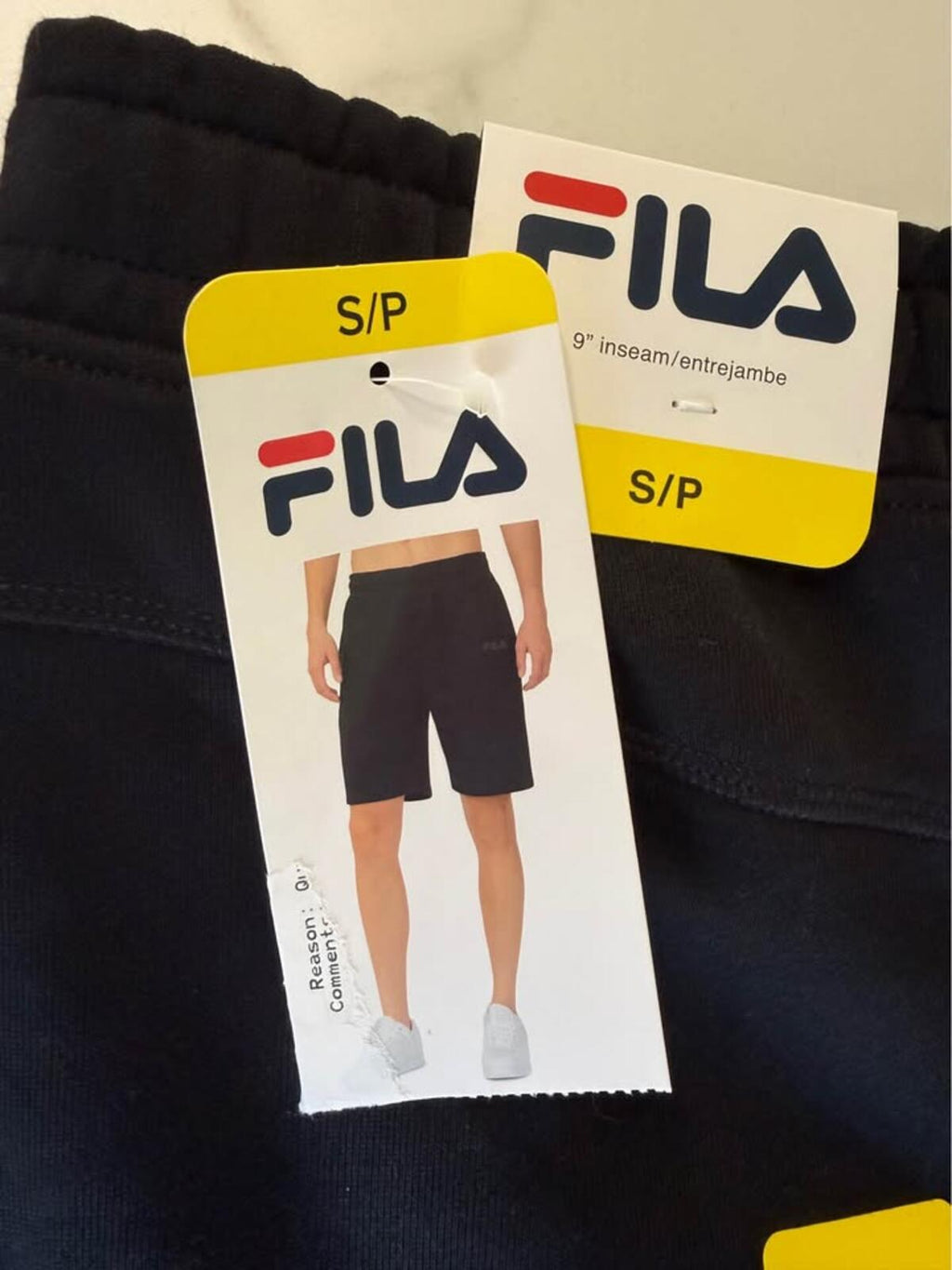 Fila Black Athletic Shorts S/P New