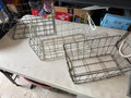 Set of 3 Wire Storage Baskets with Rope Handles
