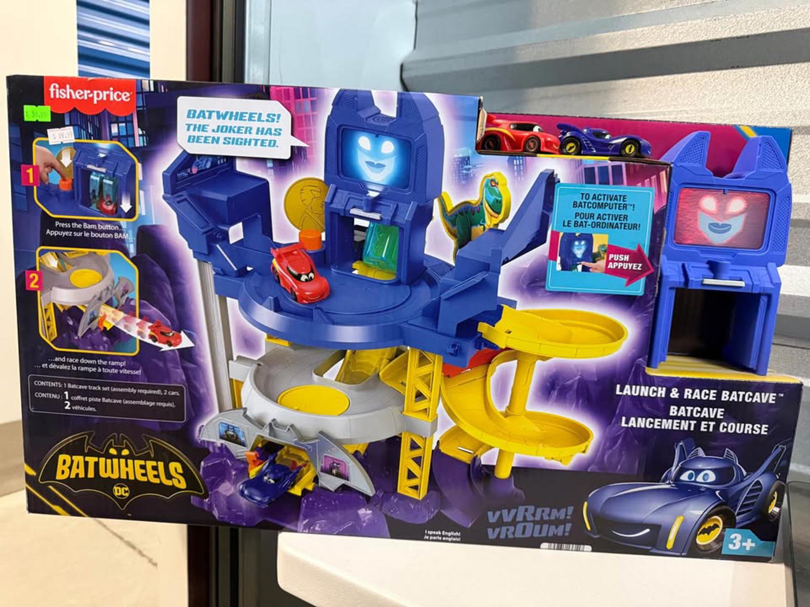 Fisher-Price Batwheels Launch & Race Batcave Playset w Cars