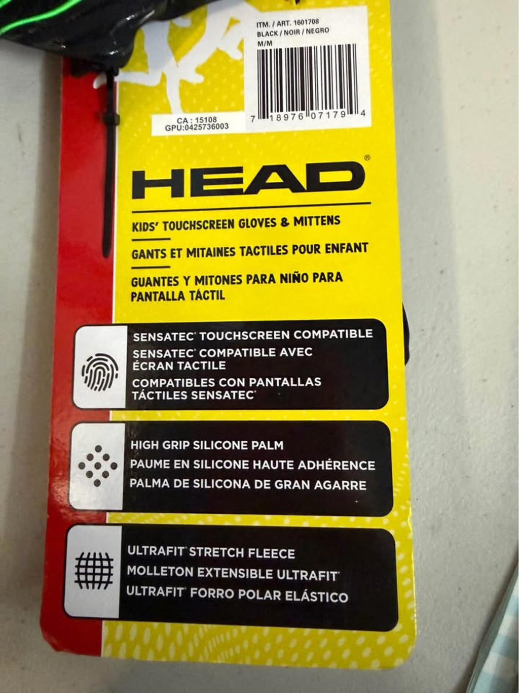 HEAD Kids' Touchscreen Gloves M (6-10)